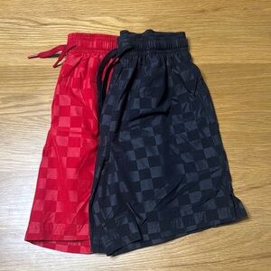 Red and Black Checkered Shorts